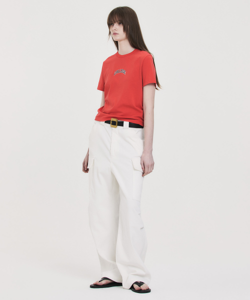 COLLEGE CROPPED T-SHIRT RED