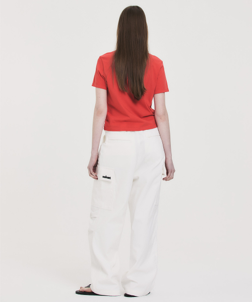 COLLEGE CROPPED T-SHIRT RED