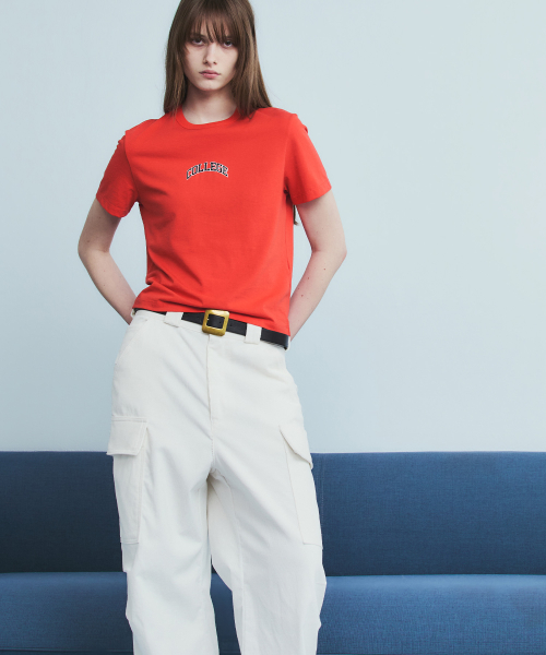 COLLEGE CROPPED T-SHIRT RED