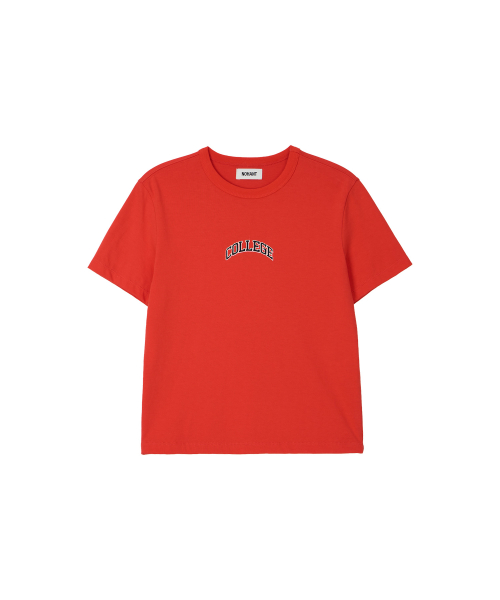COLLEGE CROPPED T-SHIRT RED
