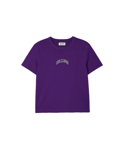 COLLEGE CROPPED T-SHIRT PURPLE