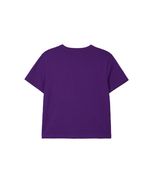 COLLEGE CROPPED T-SHIRT PURPLE