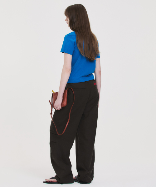 COLLEGE CROPPED T-SHIRT BLUE