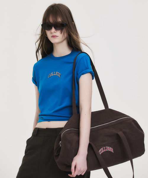 COLLEGE CROPPED T-SHIRT BLUE