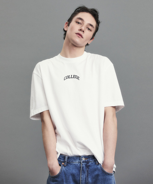 COLLEGE LOGO T-SHIRT WHITE