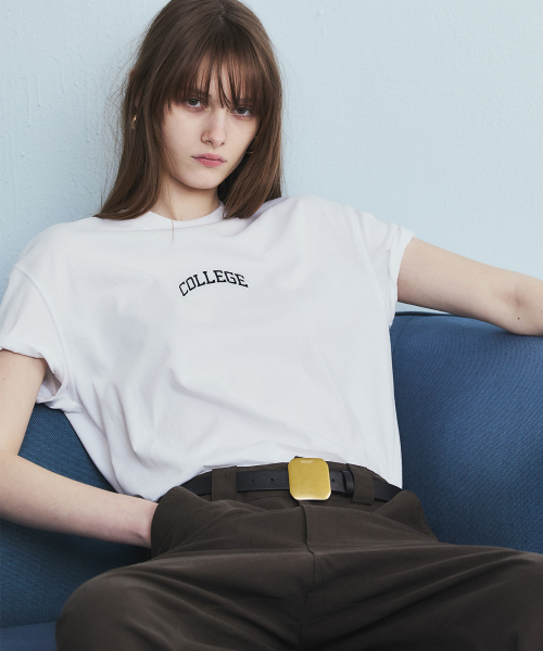 COLLEGE LOGO T-SHIRT WHITE
