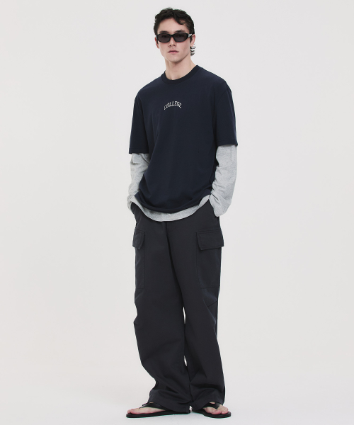 COLLEGE LOGO T-SHIRT NAVY