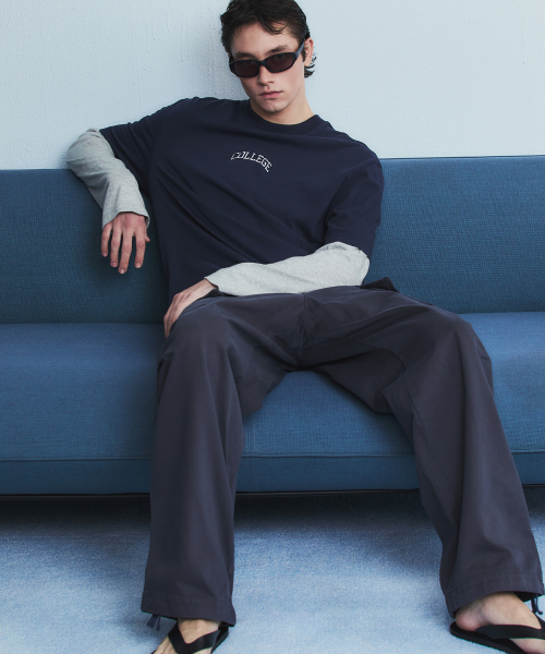 COLLEGE LOGO T-SHIRT NAVY