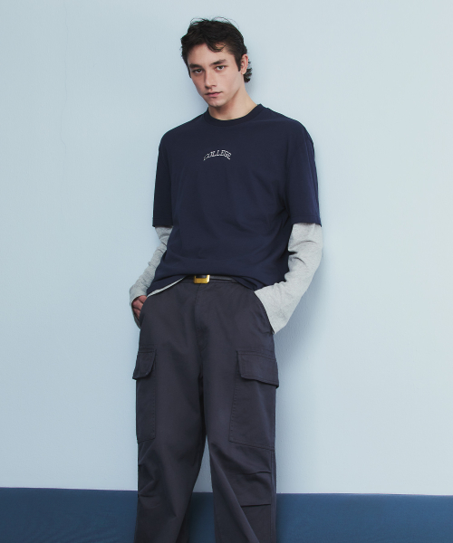 COLLEGE LOGO T-SHIRT NAVY