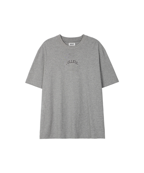 COLLEGE LOGO T-SHIRT GRAY