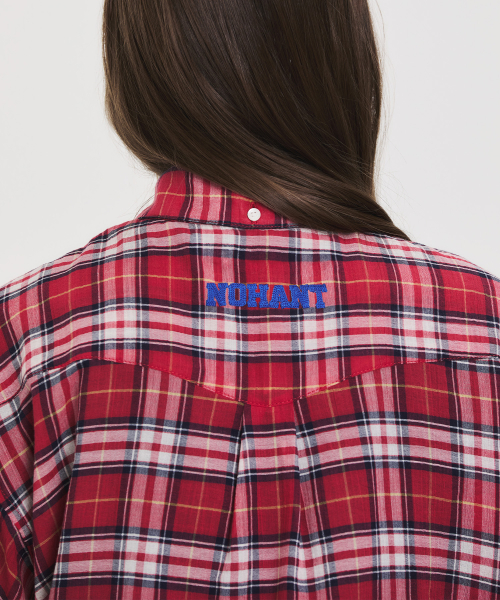 SOFT SHEER CHECK SHIRT RED