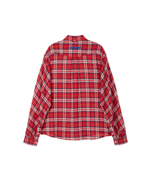SOFT SHEER CHECK SHIRT RED