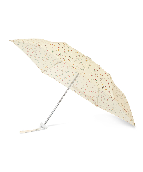 FLORAL FEATHER LIGHT UMBRELLA - CREAM