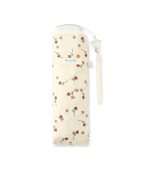 FLORAL FEATHER LIGHT UMBRELLA - CREAM