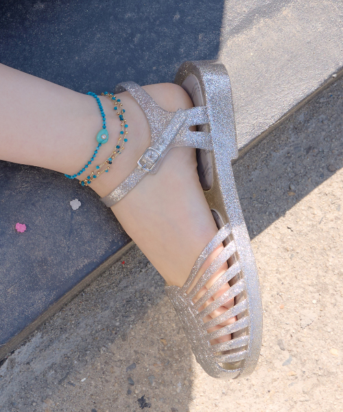 GLAIR STRAPPY SANDALS(GLITTER) - 2 colors