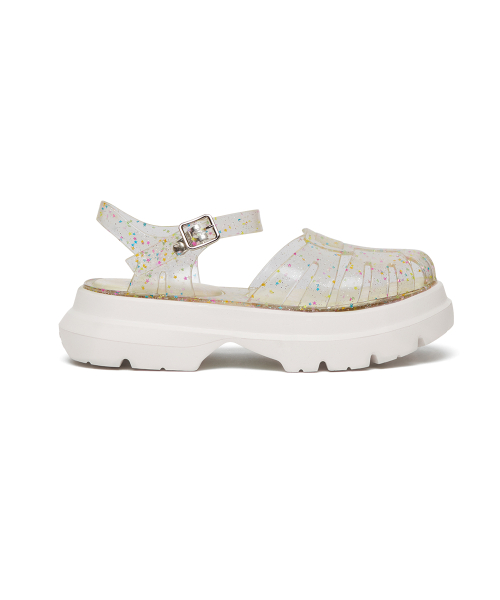 GLAIR PLATFORM FISHERMAN SANDALS - CLEAR STAR