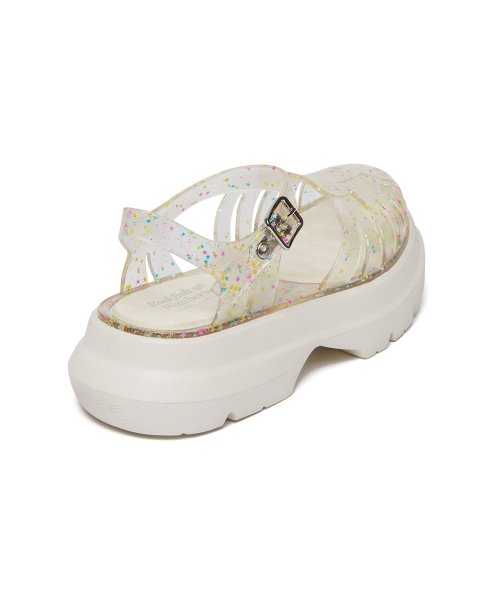 GLAIR PLATFORM FISHERMAN SANDALS - CLEAR STAR