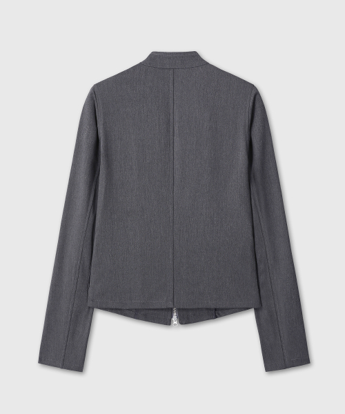 DOUBLE BUTTON NAPOLEON JACKET (CHARCOAL)