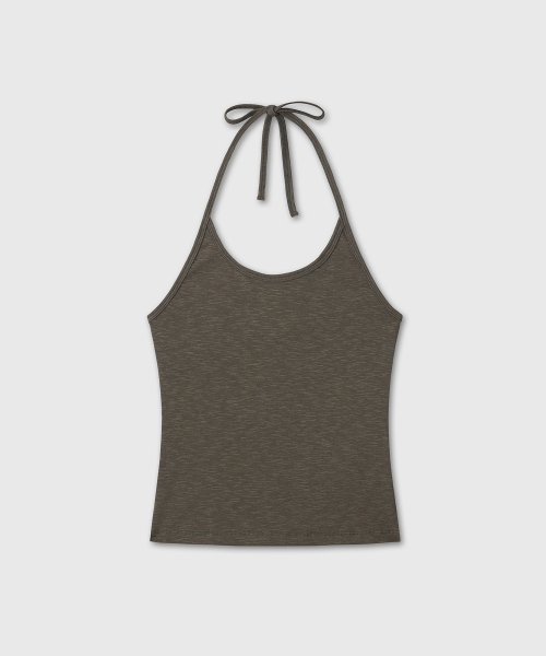HALTER NECK STRAP TOP (KHAKI)