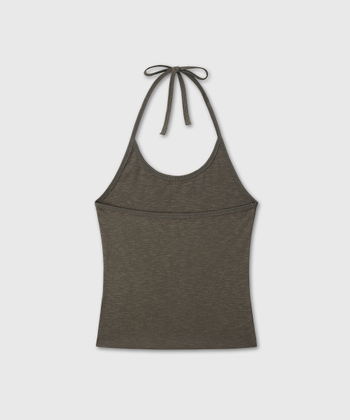 HALTER NECK STRAP TOP (KHAKI)