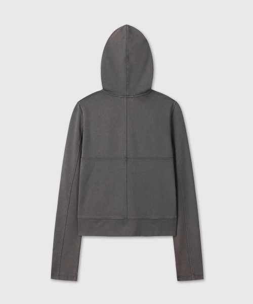 [설라노 X DIVEIN WOMEN] WASHED REGULAR HOOD ZIP-UP (CHARCOAL)