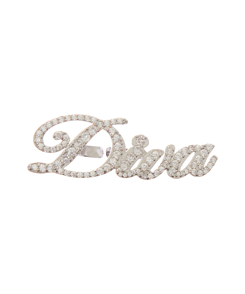 SY DIVA LETTERING RING(SILVER)