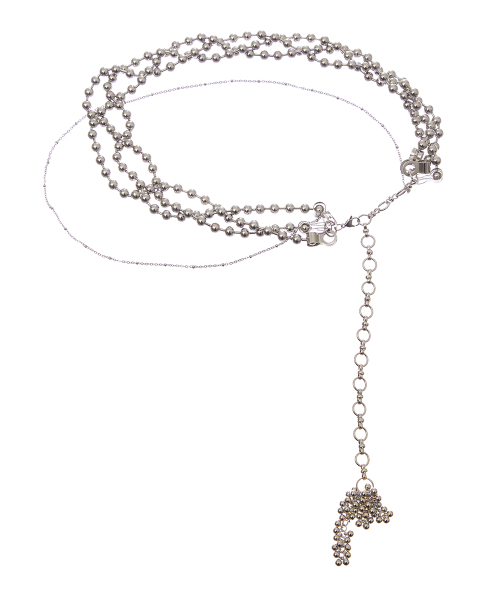 SY BEAD CHAIN BELT(SILVER)