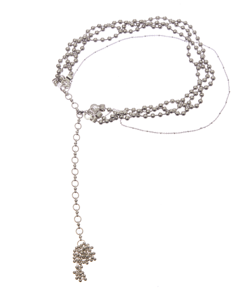 SY BEAD CHAIN BELT(SILVER)
