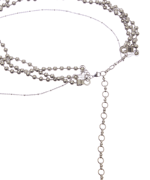 SY BEAD CHAIN BELT(SILVER)