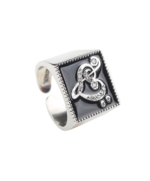 SY NOTE SQUARE RING(BLACK)