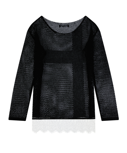 SY LACE NET KNIT(BLACK)