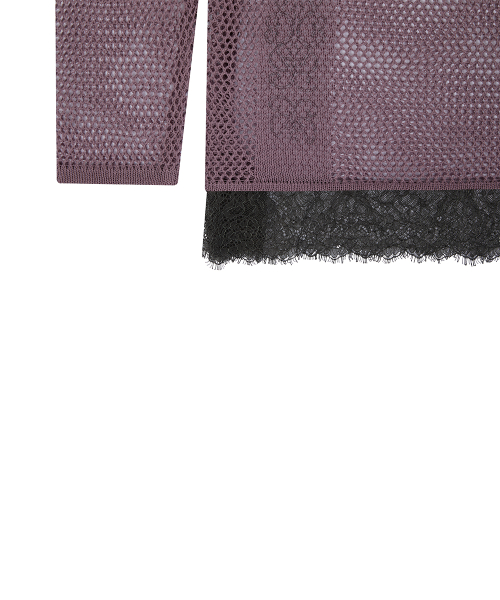 SY LACE NET KNIT(INDIE PINK)
