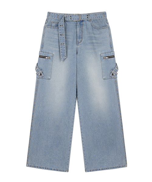 SY POCKET BELT PANTS(BLUE)