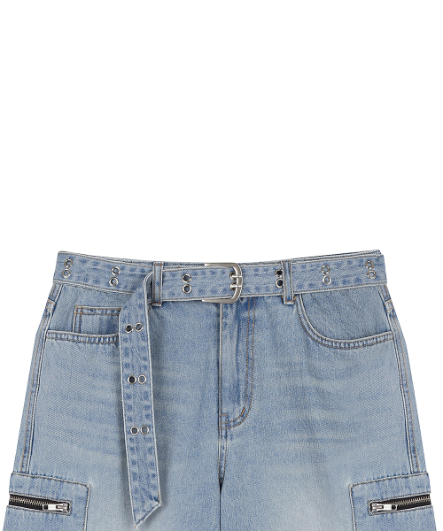 SY POCKET BELT PANTS(BLUE)