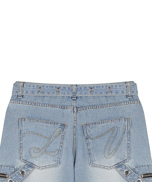 SY POCKET BELT PANTS(BLUE)