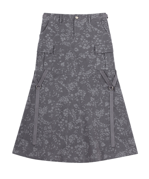 SY CARGO LONG SKIRT(GRAY)