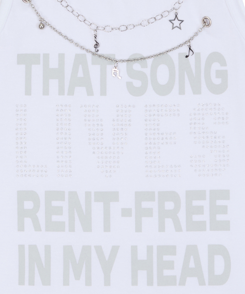 SY NECKLACE SONG SLEEVELESS TEE(WHITE)