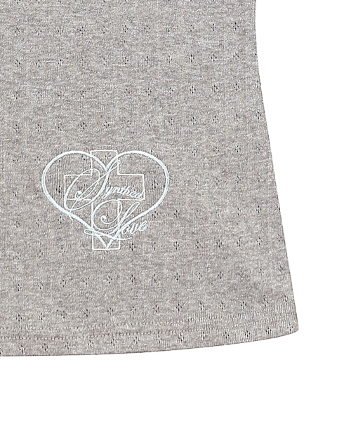 SY PUNCHING CAP SLEEVE TEE(GRAY)