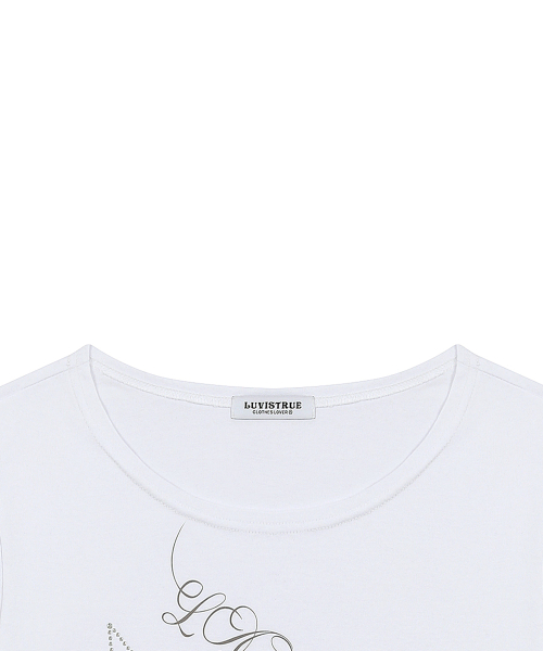 SY ONE-SHOULDER HORSE TEE(WHITE)