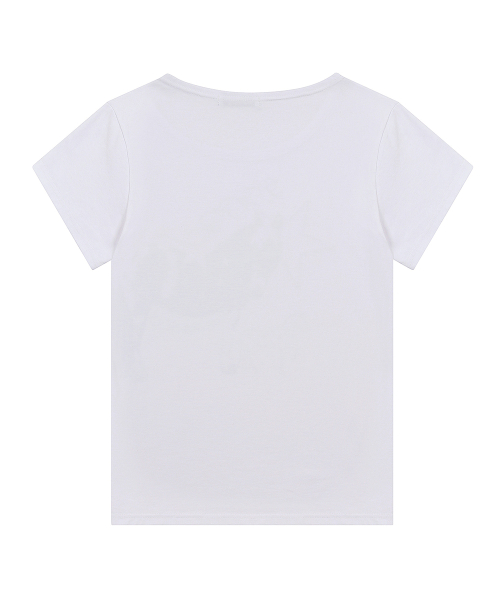 SY ONE-SHOULDER HORSE TEE(WHITE)