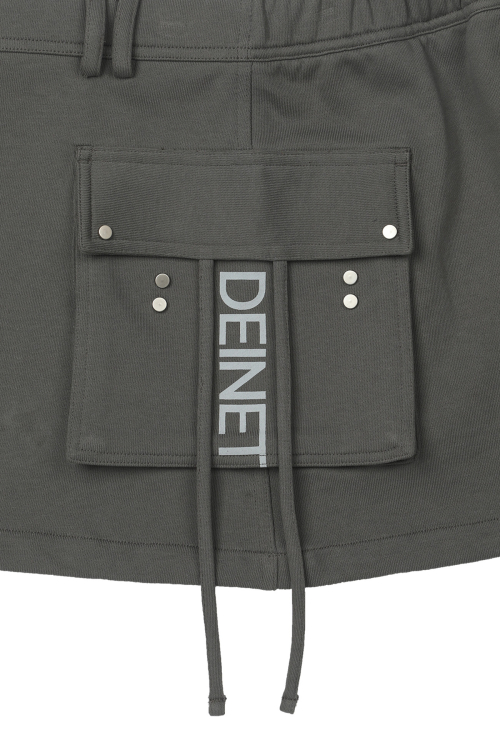 JERSEY MINI SKIRT IN CHARCOAL