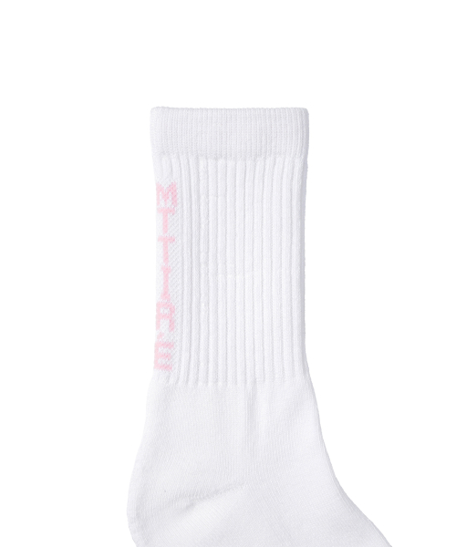 Basic Logo Socks / White,Pink