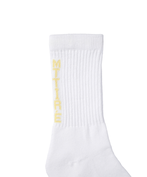 Basic Logo Socks / White,Light Yellow