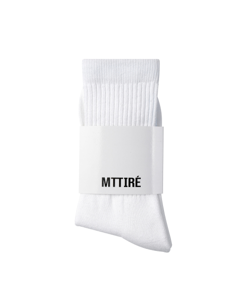 Basic Logo Socks / White,Sky Blue