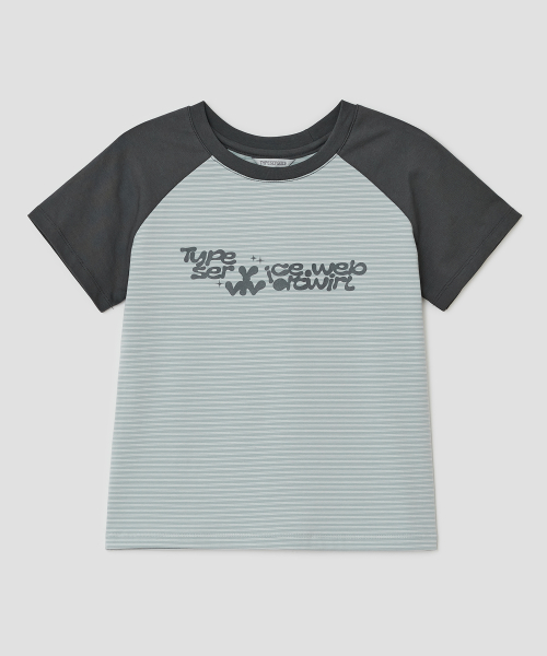Vivid Twirl Raglan Top [Blue]