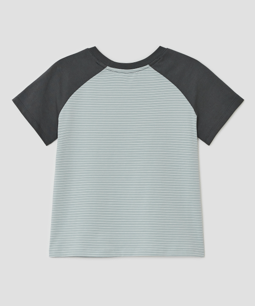 Vivid Twirl Raglan Top [Blue]