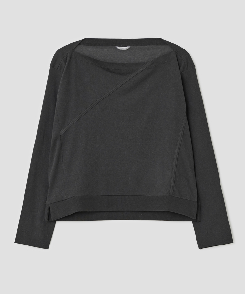 Slit Cut Paneled Top [Charcoal]