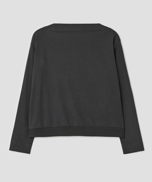 Slit Cut Paneled Top [Charcoal]