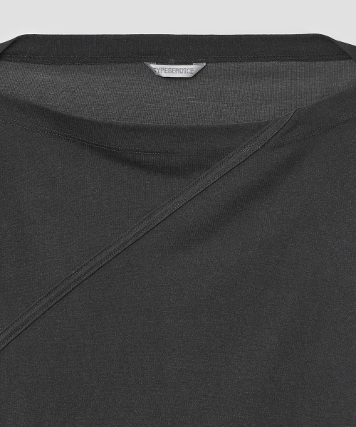 Slit Cut Paneled Top [Charcoal]