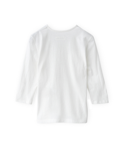 W V Neck 3/4 Sleeve, Ivory